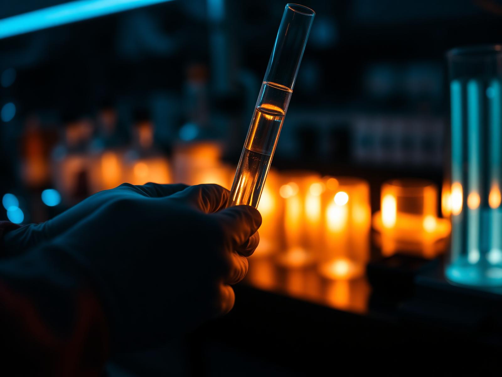 Shkencëtar Microlab duke analizuar mostrën